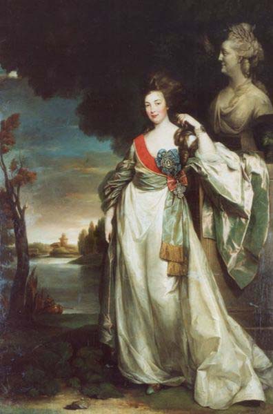 Portrait of Aleksandra Branicka lady-in-waiting of Catherine II